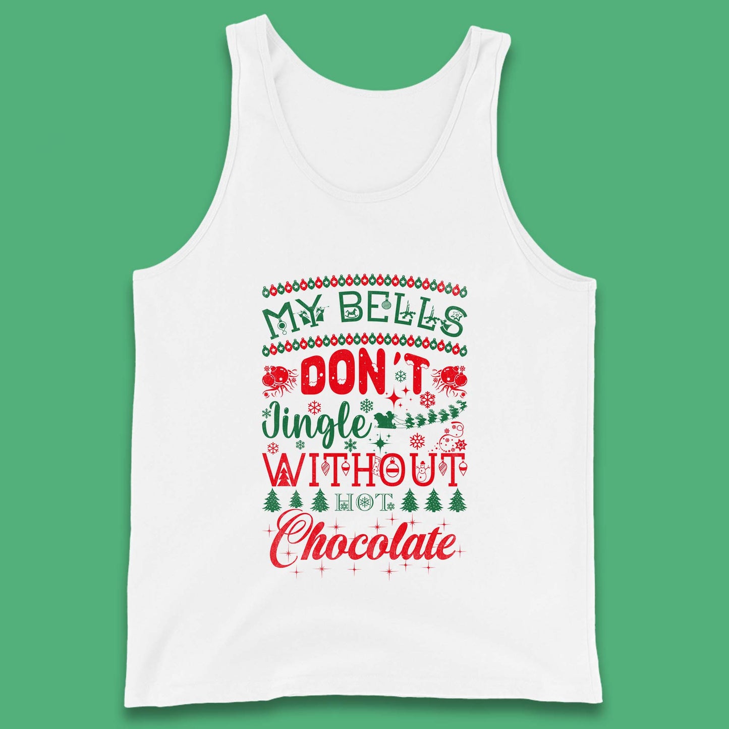 funny christmas chocolate tank top