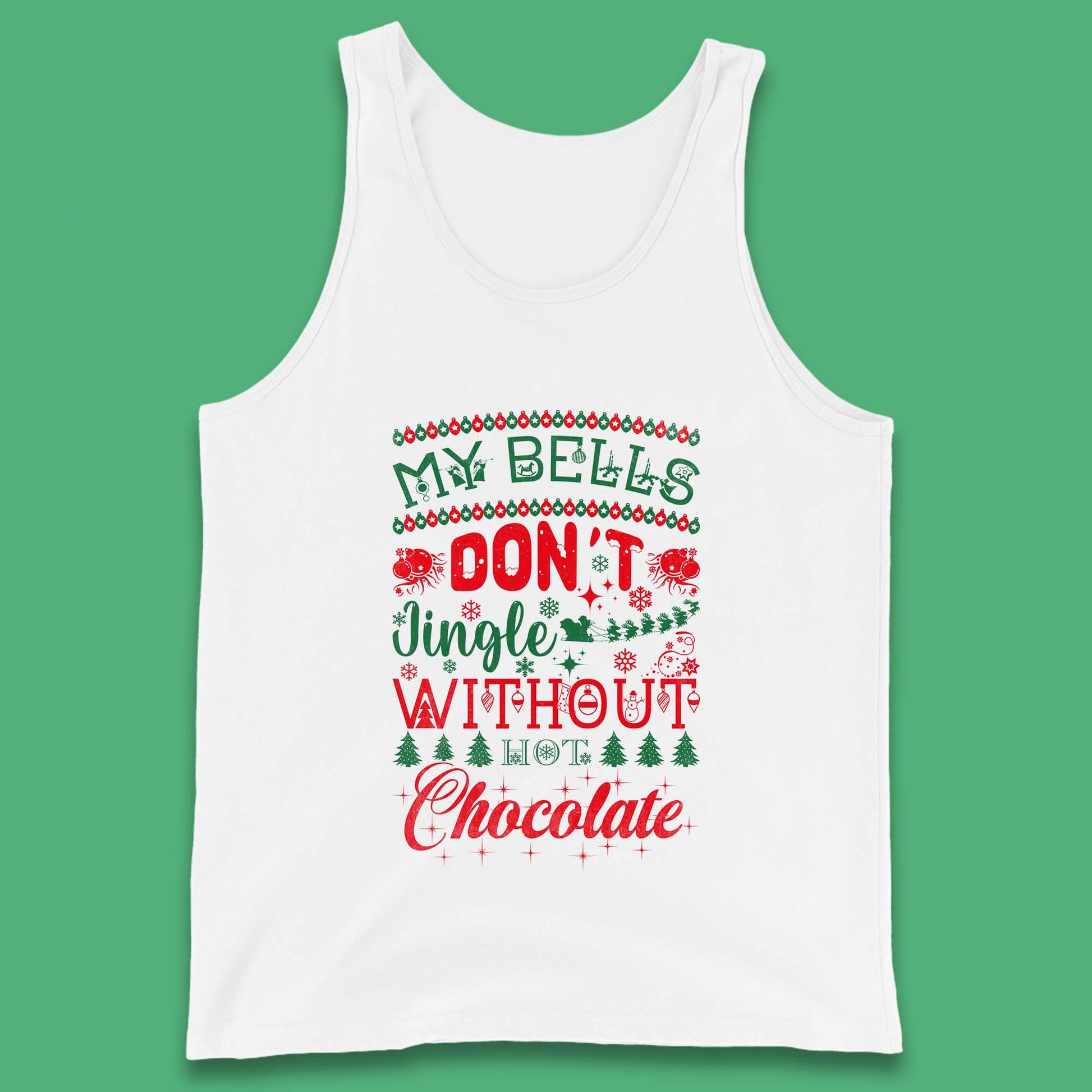 funny christmas chocolate tank top