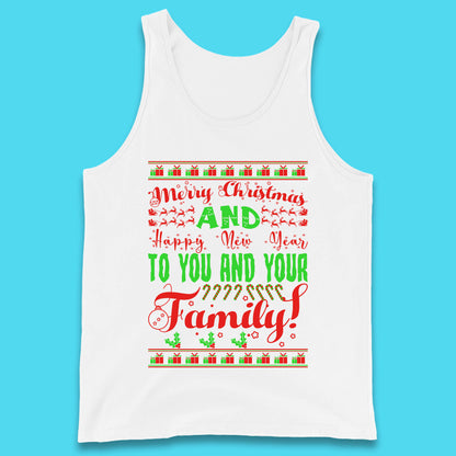 merry christmas family tank top