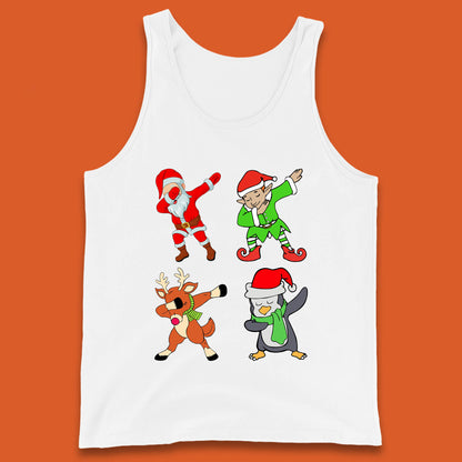 santa claus & friends dabbing tank top