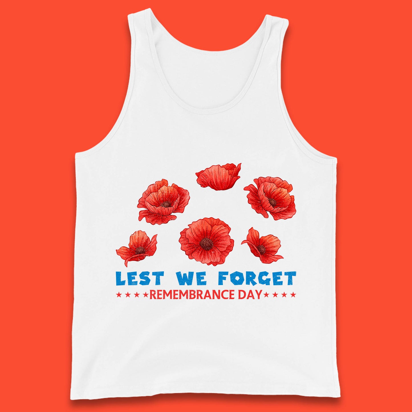 Lest We Forget Remembrance Day Poppy Flowers British Armed Forces Day Tank Top