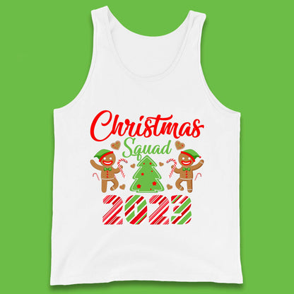 Christmas Squad 2023 Christmas Tree Xmas Gingerbread Man with Candy Cane Tank Top