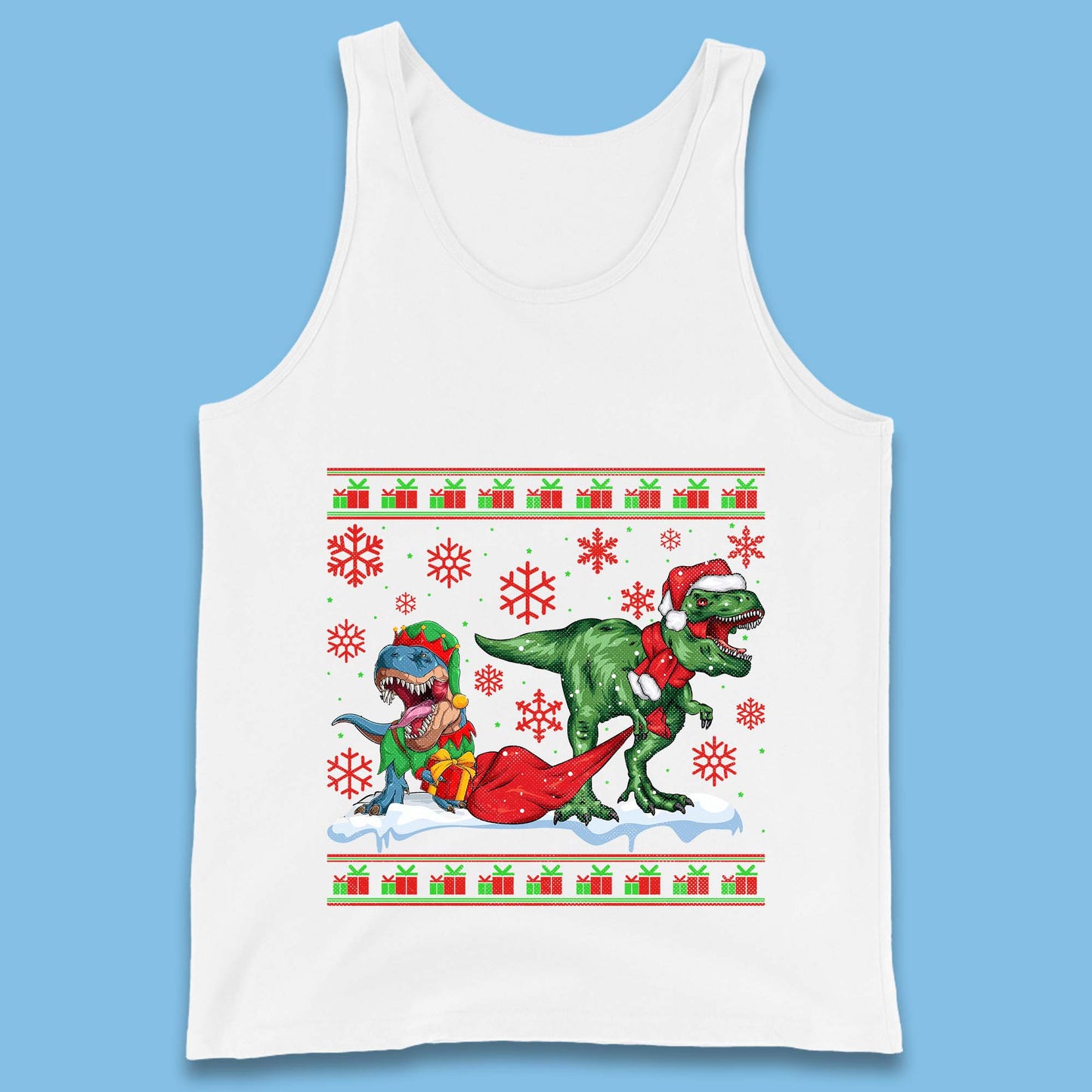 santa & elf costume tank top