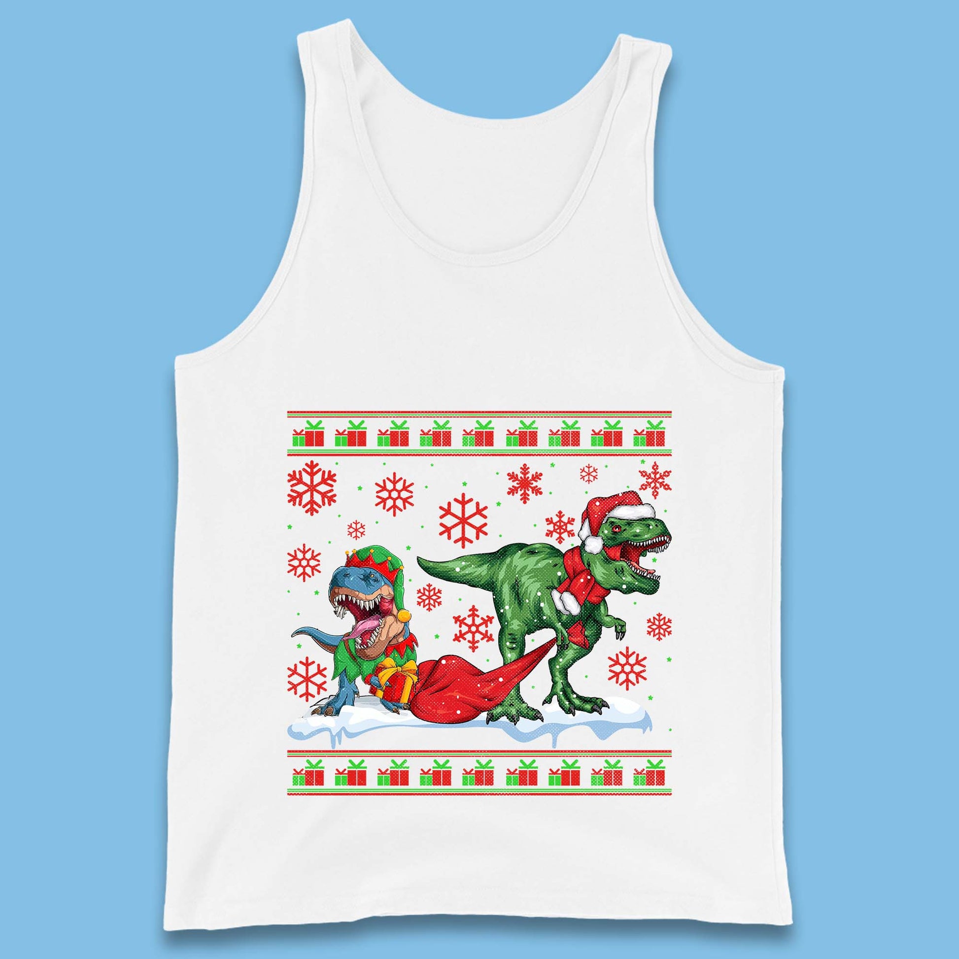santa & elf costume tank top