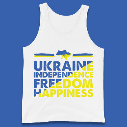 Ukraine Independence Freedom Happiness Proud Ukrainian Patriotic 24 August Independence Day Tank Top