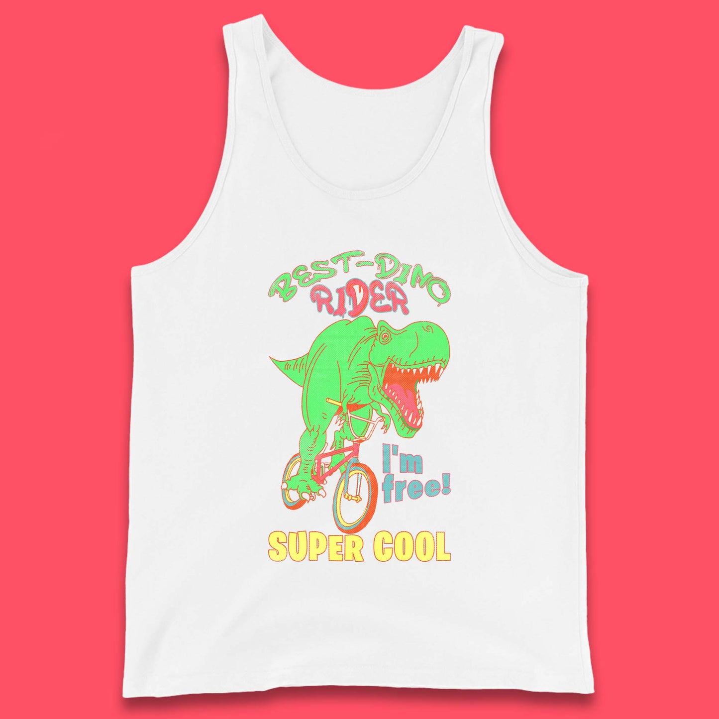 Dinosaur Riding Bicycle Tank Top
