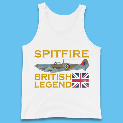 Supermarine Spitfire British Legend Fighter Aircraft Royal Air Force Spitfire WW2 Remembrance Day Tank Top
