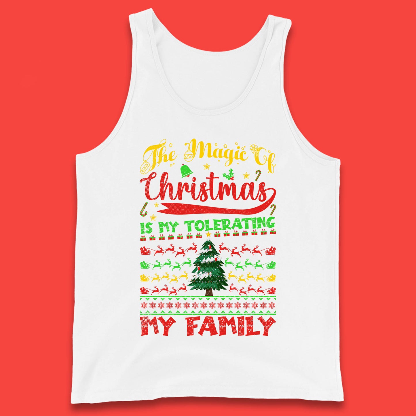 christmas quote tank top
