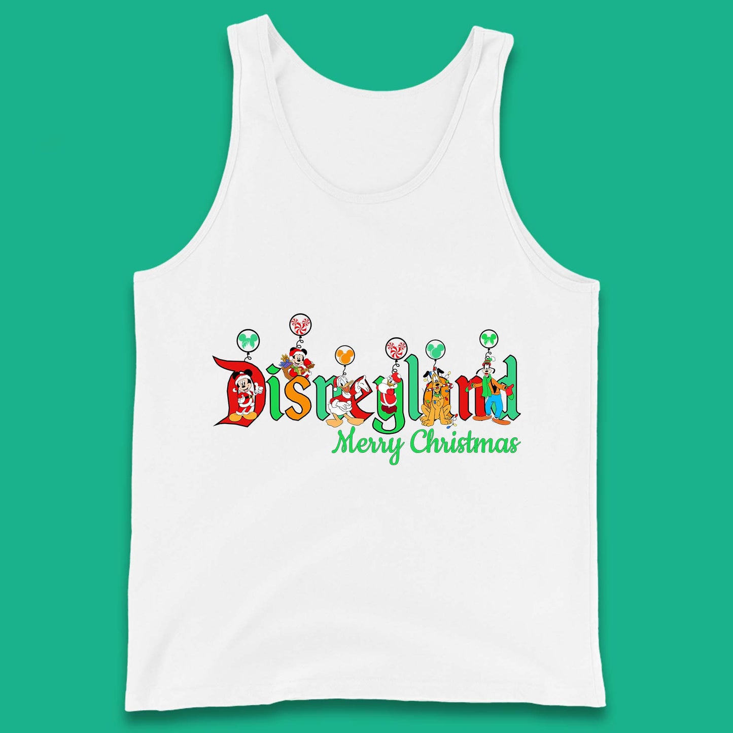 disneyland merry christmas tank top