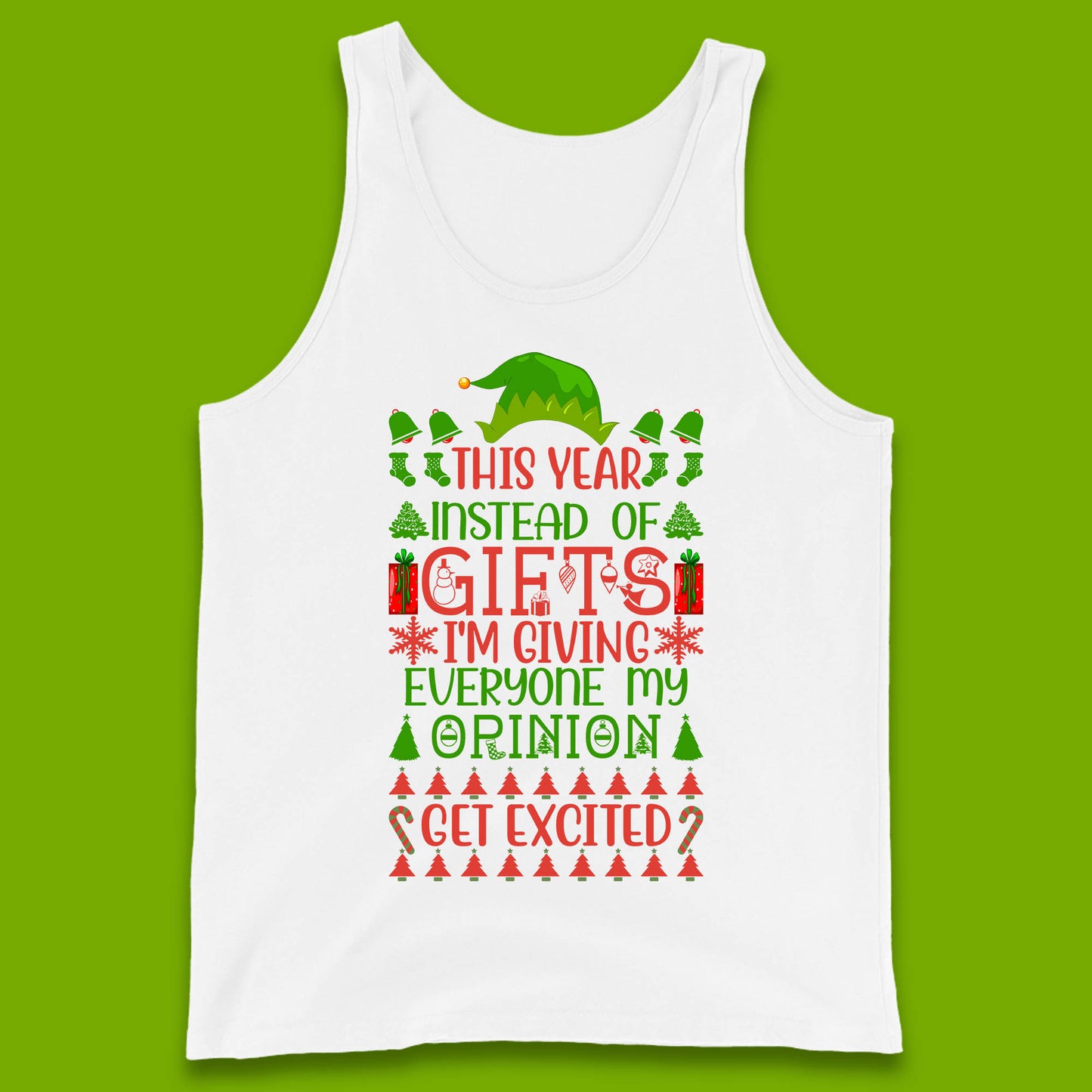 christmas elf tank top
