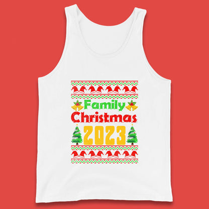Family Christmas 2023 Holiday Winter Festive Christmas Trees Xmas Season Tank Top