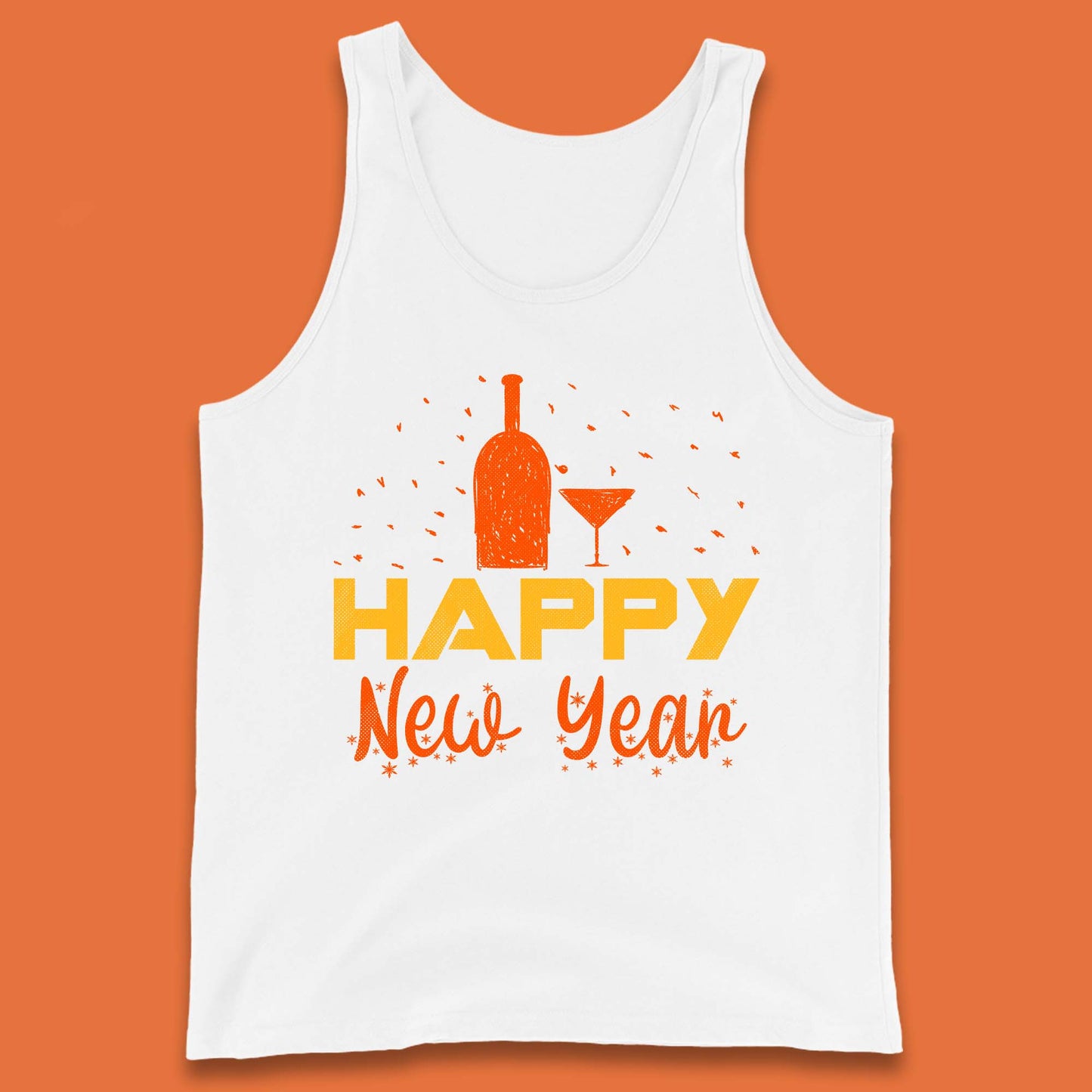 Happy New Year Wine Drinking Tank Top