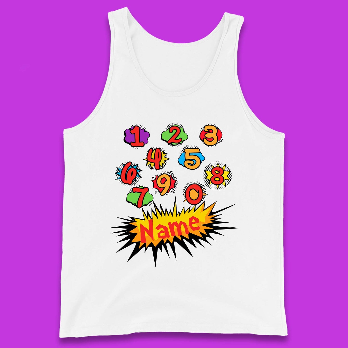 Personalised Number Day Tank Top