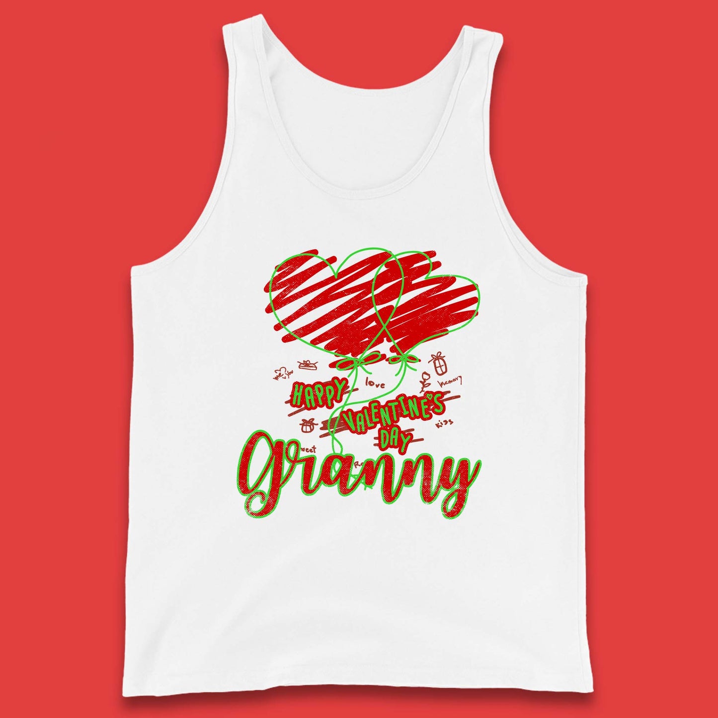 Happy Valentine's Day Granny Tank Top