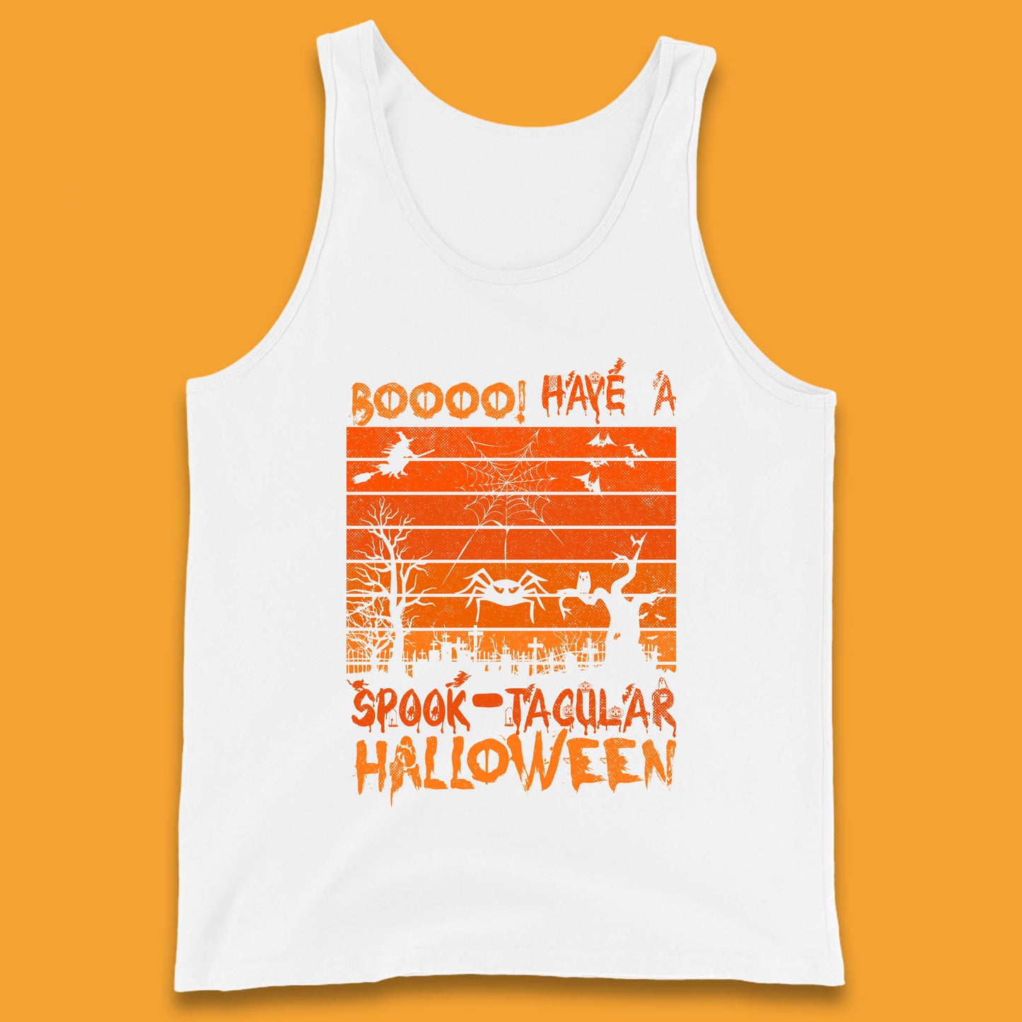 Booo Have A Spook Tacular Halloween Graveyards With Dead Tree Horror Scary Tank Top