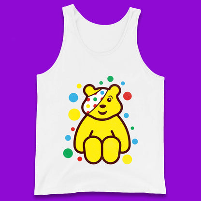 Children In Need Sitting Spotty Pudsey Bear Charity Raising Spotty Day Tank Top