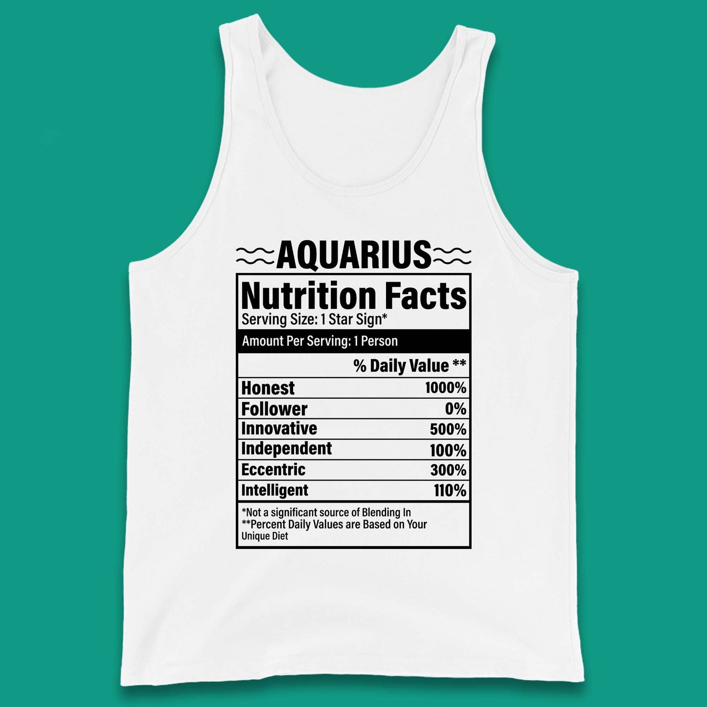 Aquarius Nutrition Facts Tank Top