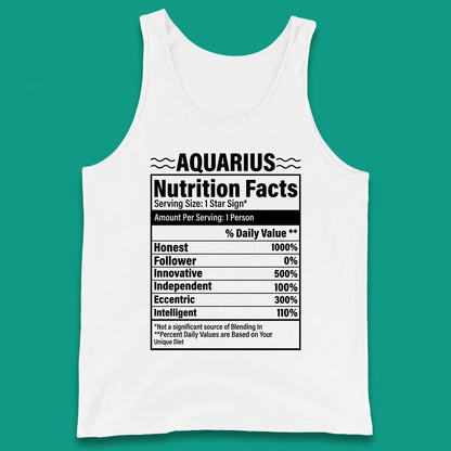 Aquarius Nutrition Facts Tank Top