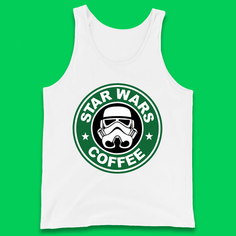 Star Wars Coffee Stormtrooper Sci-fi Action Adventure Movie Character Starbucks Coffee Spoof Star Wars 46th Anniversary Tank Top