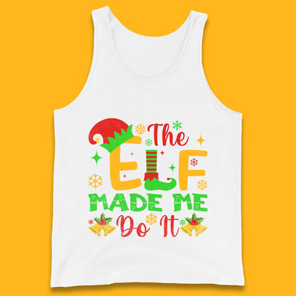 the elf made me do it christmas tank top