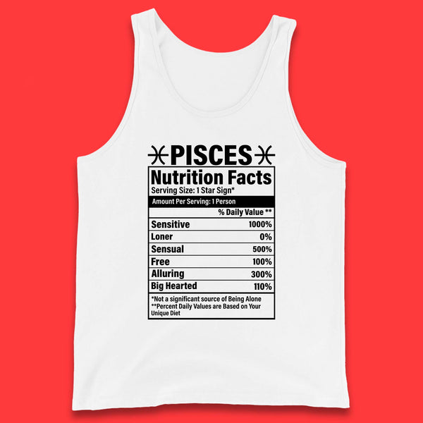 Pisces Nutrition Facts Tank Top