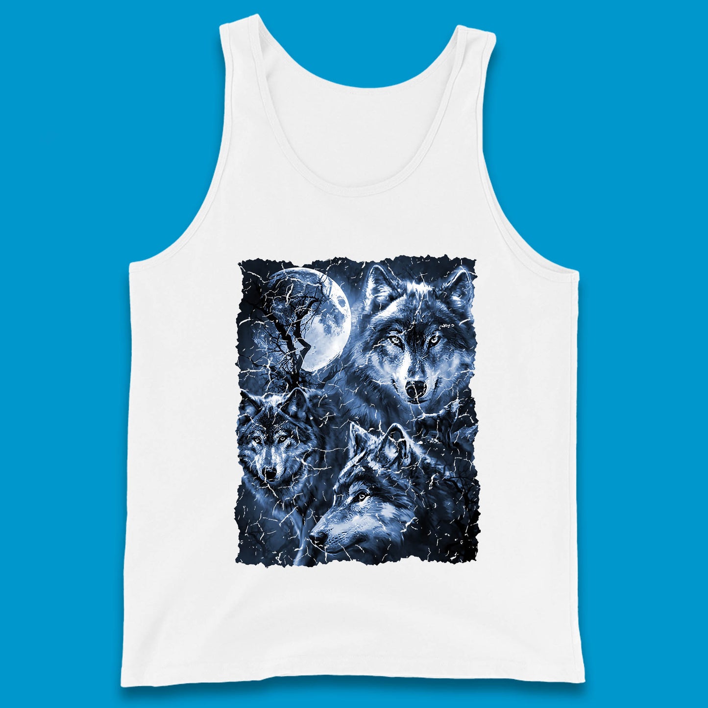 Wolf Family Howling 3 Wolf Moon Wild Free Wolves Three Gray Wolf Dog Animal The Mountain Tank Top