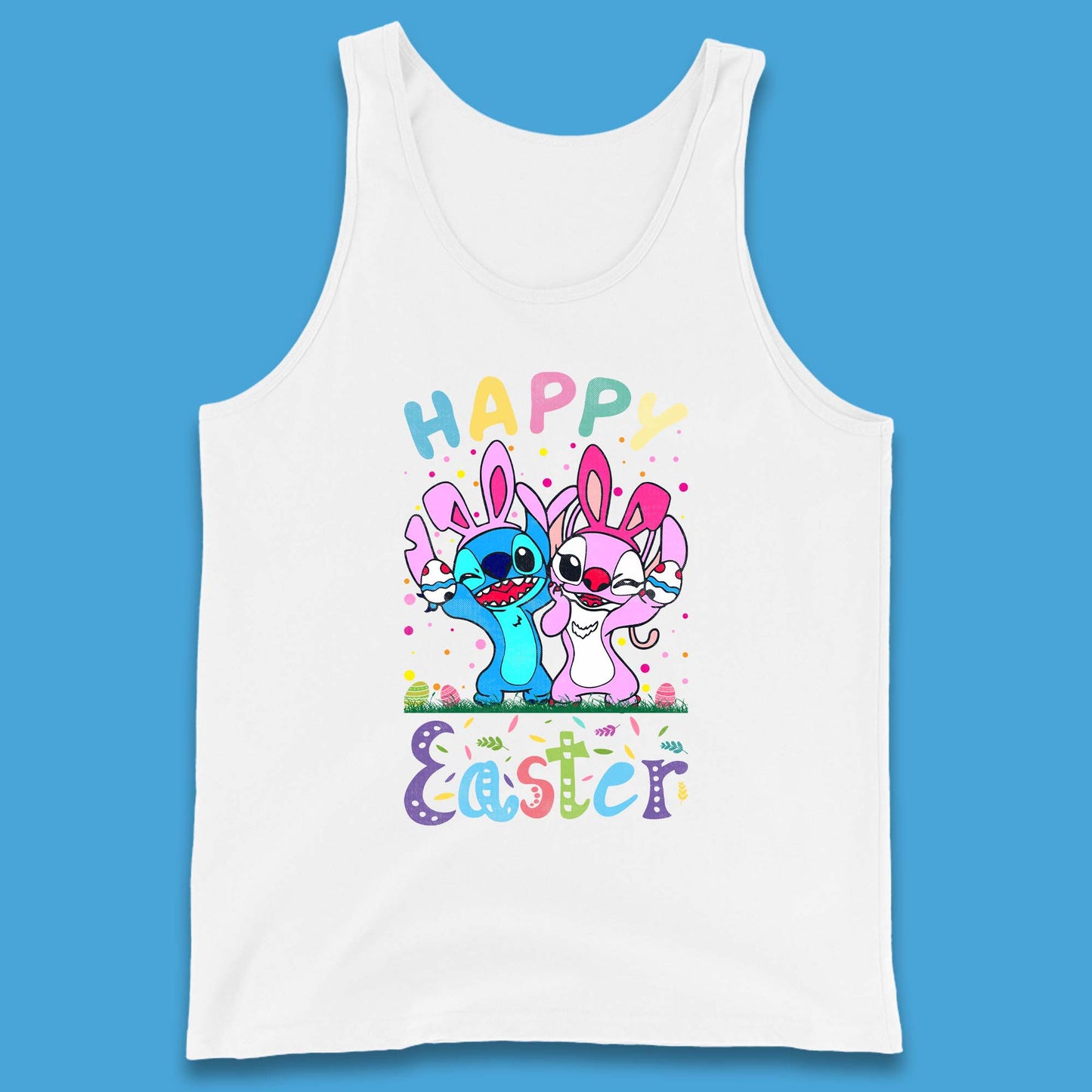 Happy Easter Stitch Tank Top