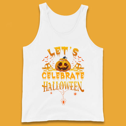 Let's Celebrate Halloween Horror Evil Pumpkin Scary Spooky Tank Top