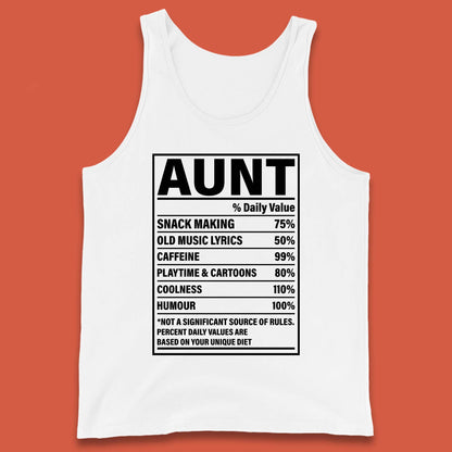 Aunt Nutrition Fact Tank Top