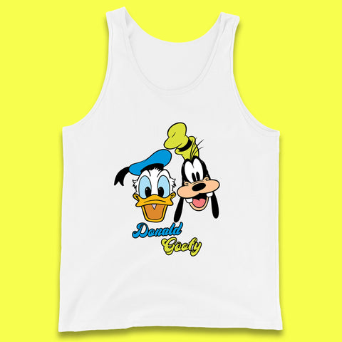 Disney Cartoon Characters Donald Duck And Pluto Goofy Face Disney World Trip Disney Vacation Tank Top