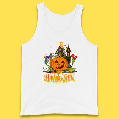 Happy Halloween Spooky Haunted House Halloween Pumpkin Horror Scary Jack-o-lantern Tank Top
