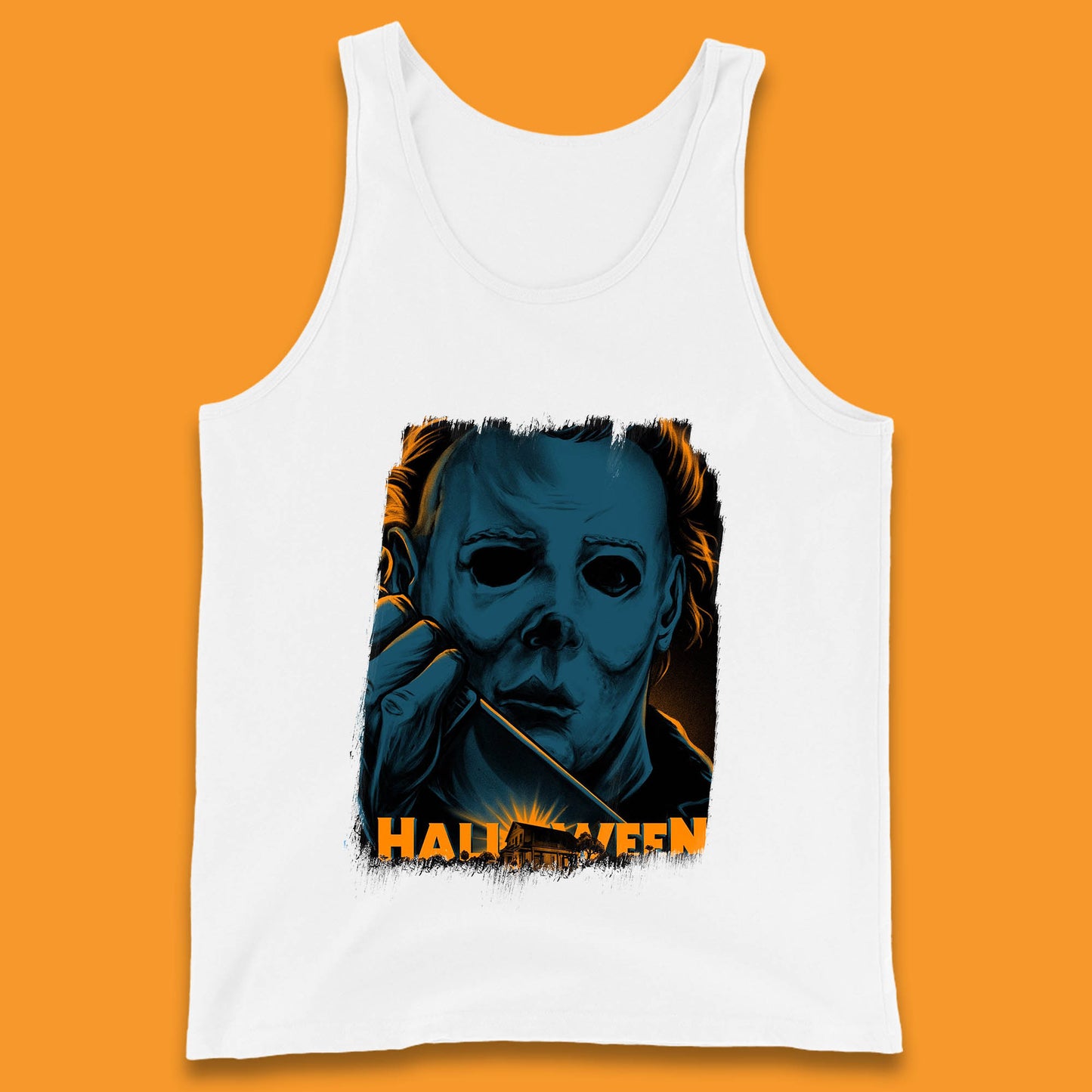 Halloween (1978) Poster Slasher Film Michael Myers Halloween Horror Thriller Movie Character Tank Top