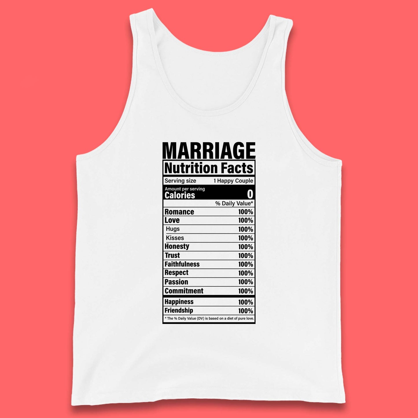 Marriage Nutrition Facts Tank Top