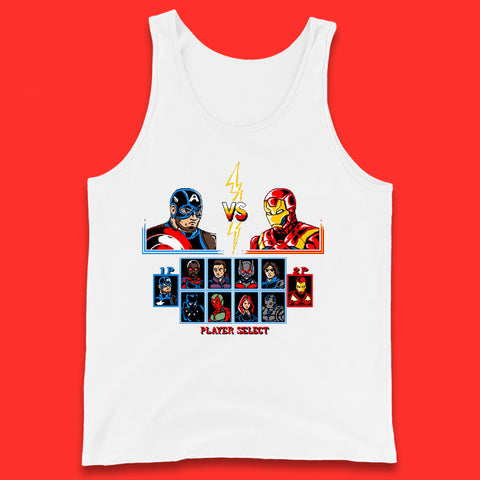 Captain America VS Iron Man Marvel Avengers Superheros Movie Character Panther Widow Thor Tank Top