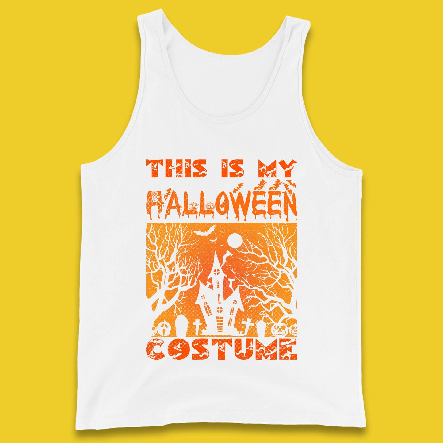 This Is My Halloween Costume Horror Scary Haunted House Spooky Season Tank Top