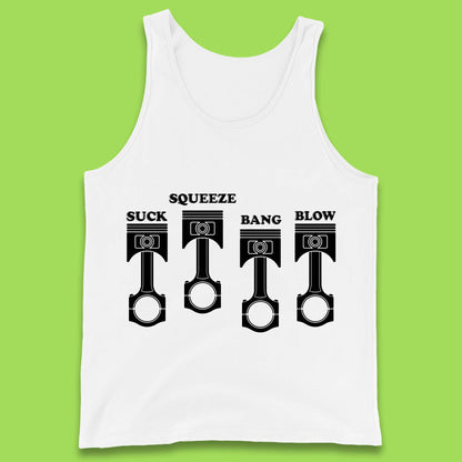 Suck Squeeze Band Blow Funny Car Lovers Joke Racers Riders Drifting Race Tank Top