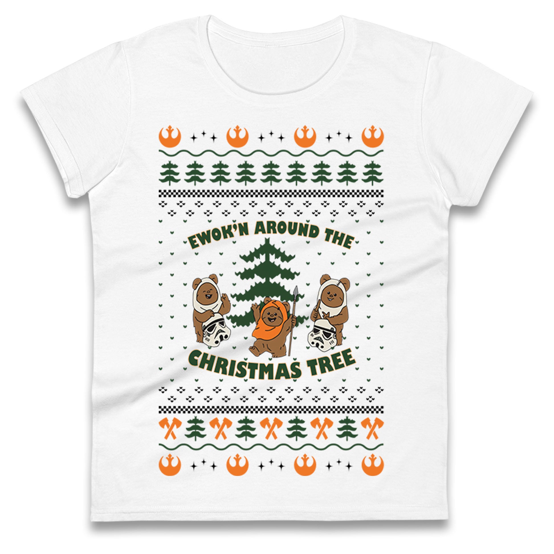 Star Wars Ewoks Christmas Ladies T Shirt