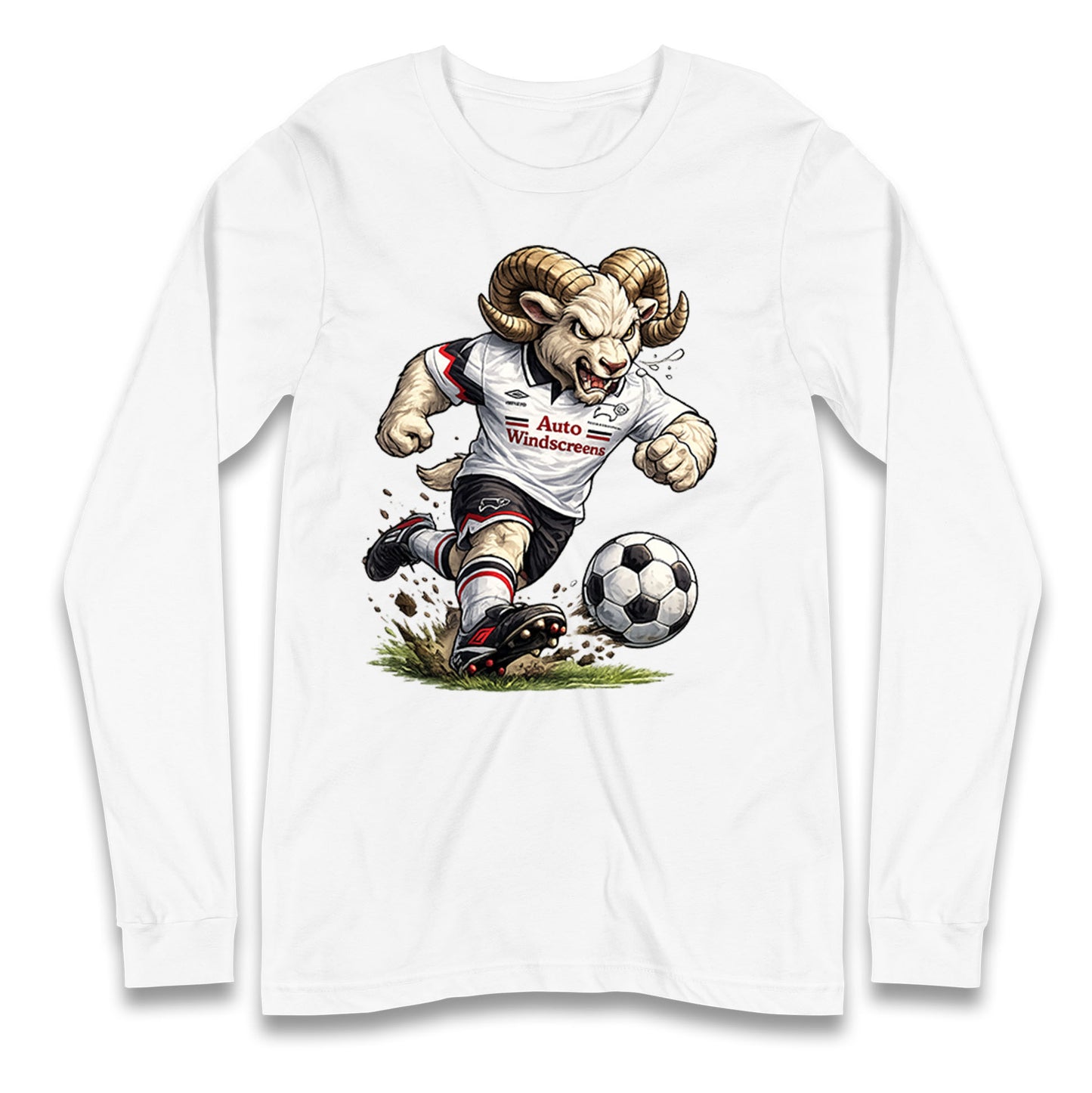 Old School Derby County Longsleeve T Shirt 