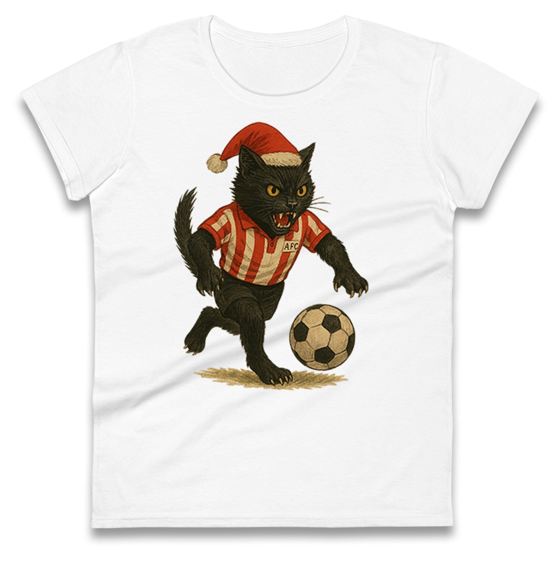 Sunderland Football Christmas Ladies T Shirt 