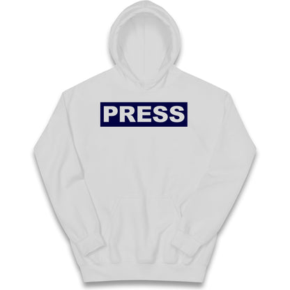 PRESS Palestine Inspired By Journalist Motaz Azaiza Kids Hoodie
