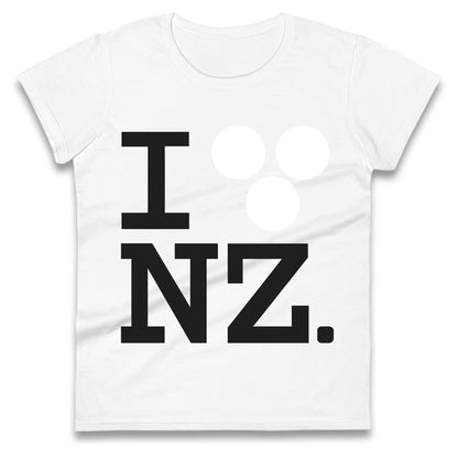 I Love NZ Orlando Bloom Huffer Ladies T Shirt