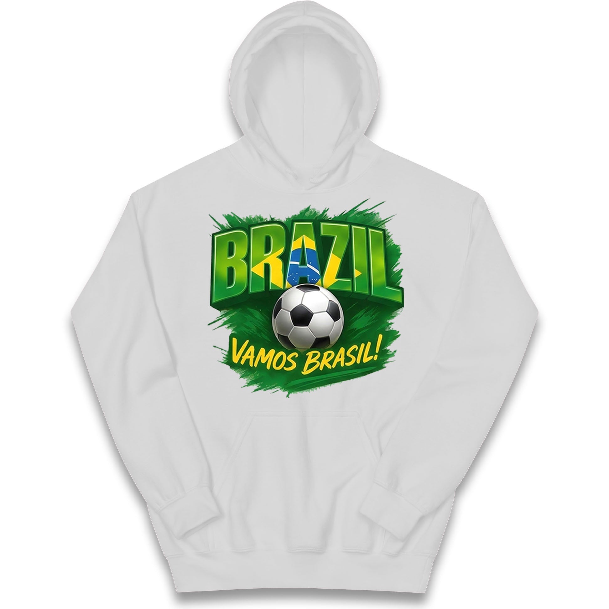 Brazil Retro Football Kids Hoodie