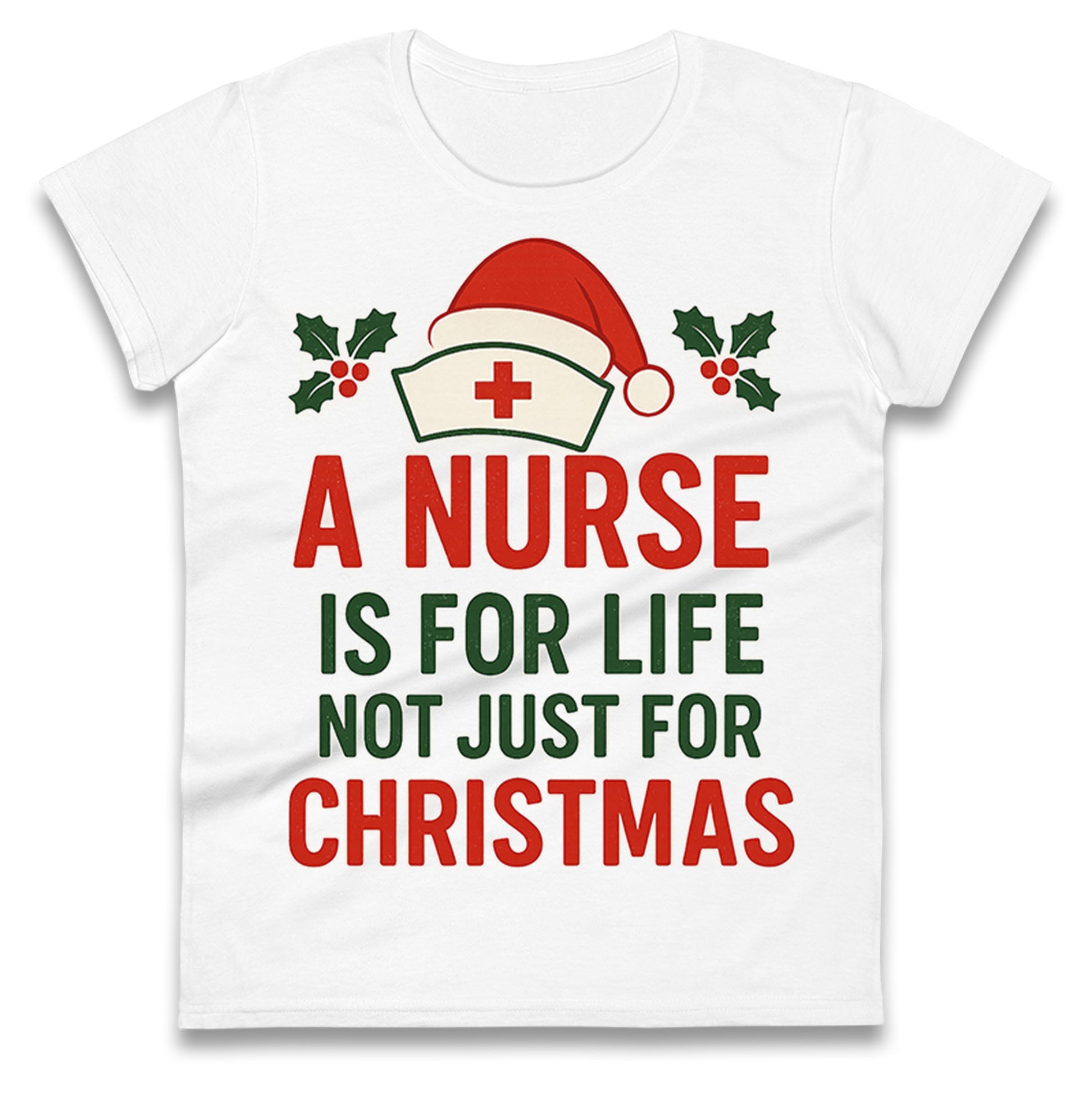 Nursing Christmas Ladies T Shirt
