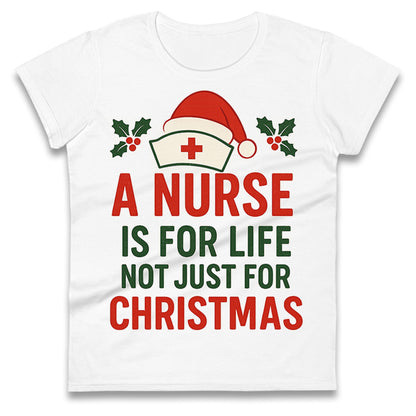 Nursing Christmas Ladies T Shirt
