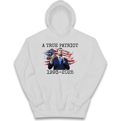 Charlie Kirk Tribute Kids Hoodie