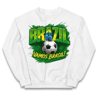 Brazil Retro Football Kids Jumper 