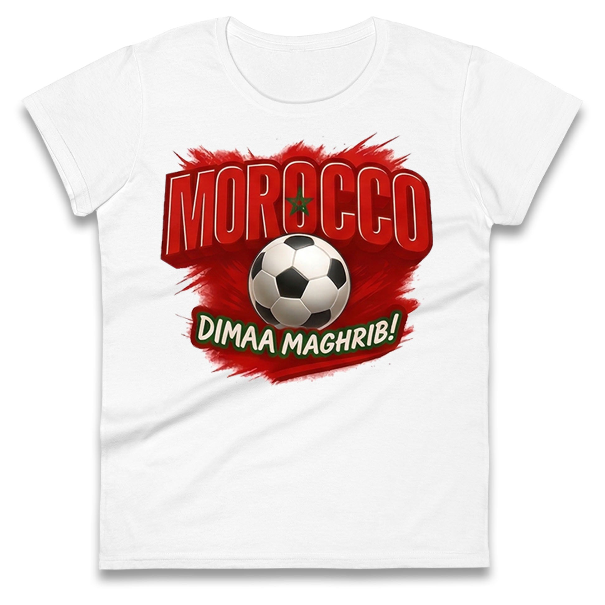 Morocco Retro World Cup Ladies T Shirt