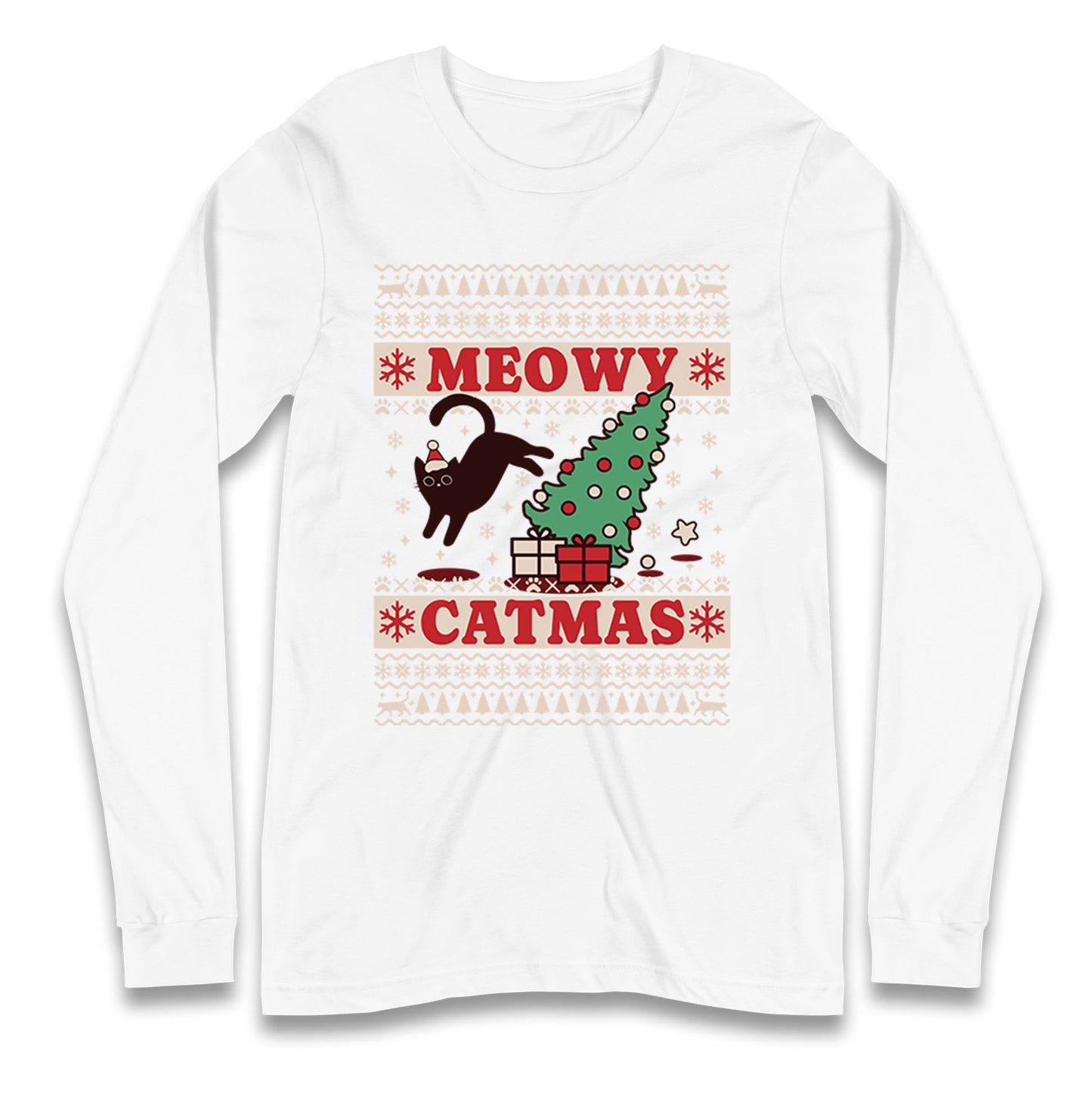 Christmas Cat Longsleeve T Shirt