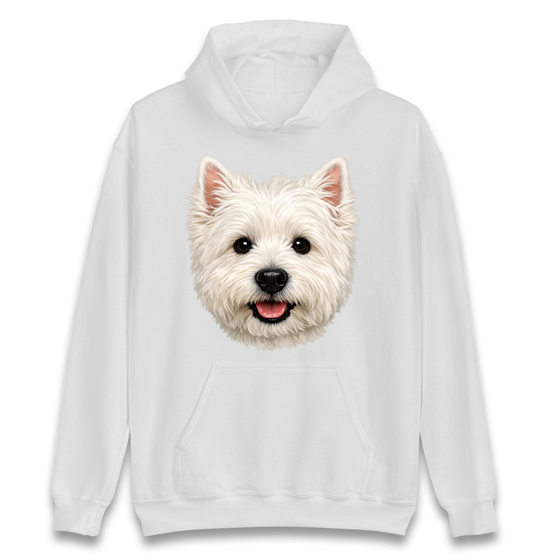 West Highland White Terrier Dog Face Kids Hoodie
