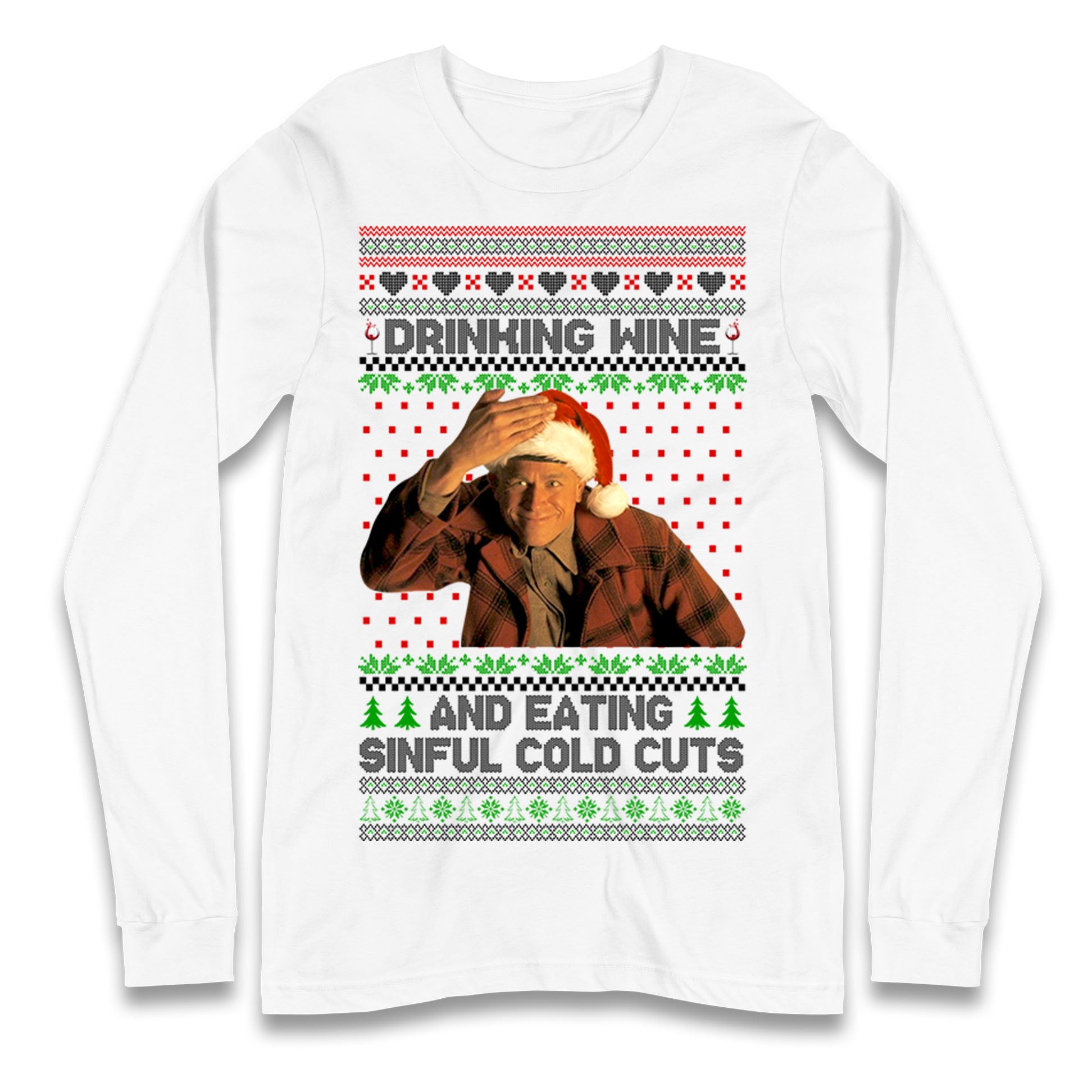 Ed Gein Wine Christmas Longsleeve T Shirt